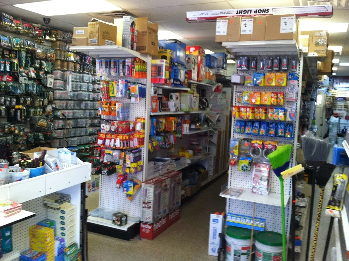 Interior aisle with hardware and household supplies